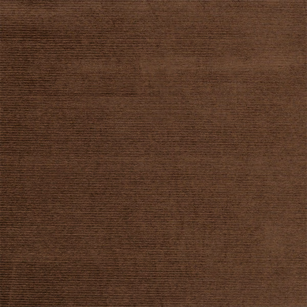 Warm mocha brown plain fabric swatch with fine horizontal texture