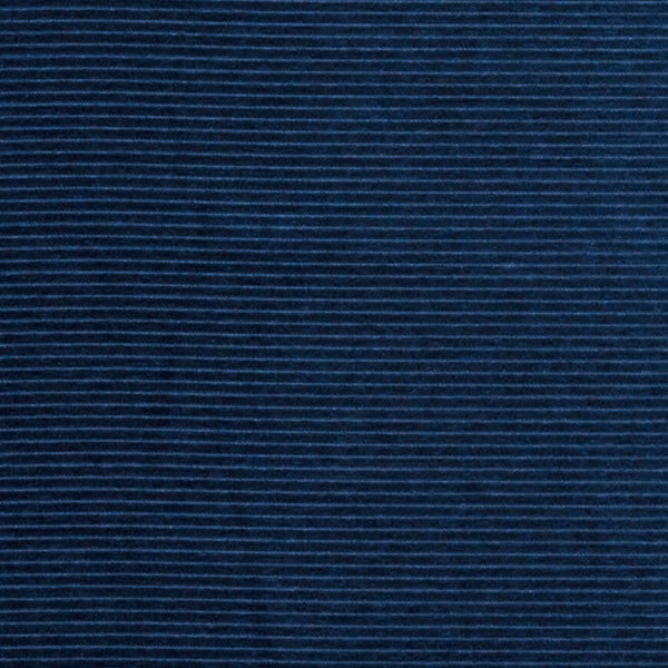 Deep navy ribbed plain fabric with fine horizontal texture
