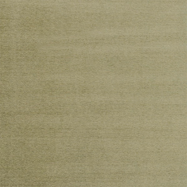 Soft muted olive plain woven fabric with fine horizontal texture