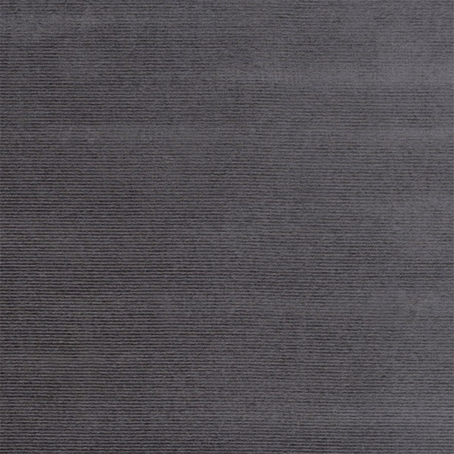 Cool pewter grey plain fabric with fine horizontal ribbed texture