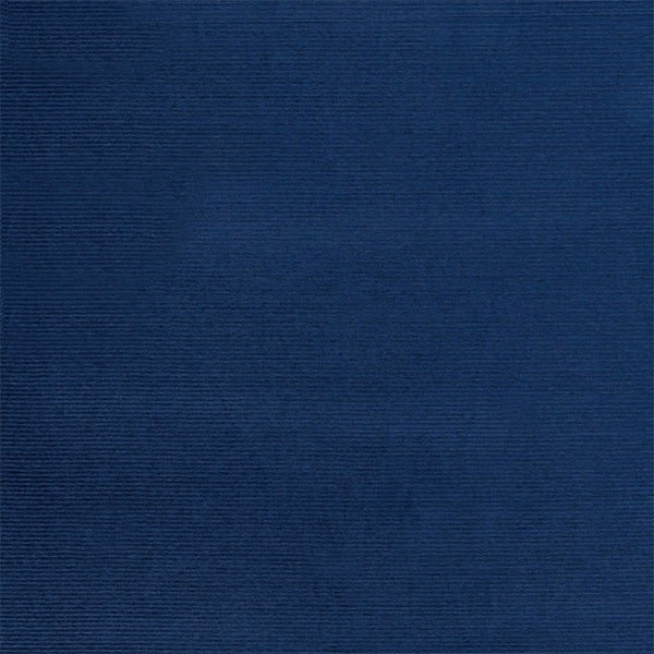 Deep navy blue plain fabric with fine horizontal ribbed texture