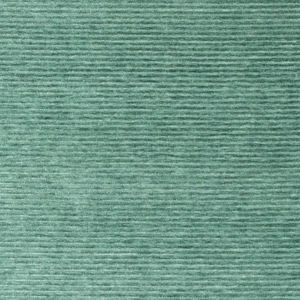 Seafoam green plain fabric swatch with fine horizontal ribbed texture