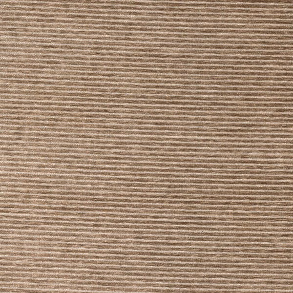 Close-up of Corsica Stone fabric showing fine horizontal stone-beige stripes