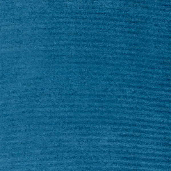 Deep teal plain fabric swatch with fine horizontal texture