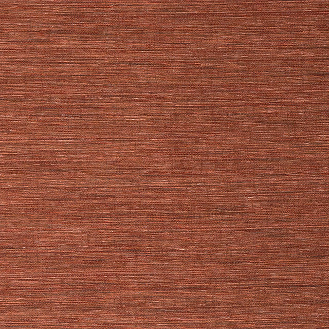 Rust-red woven fabric swatch with fine horizontal texture