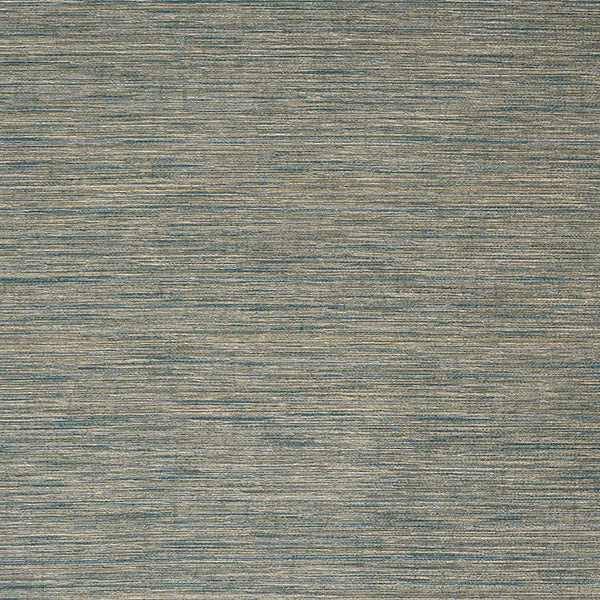 Muted teal strié fabric with fine horizontal texture and greyed undertones