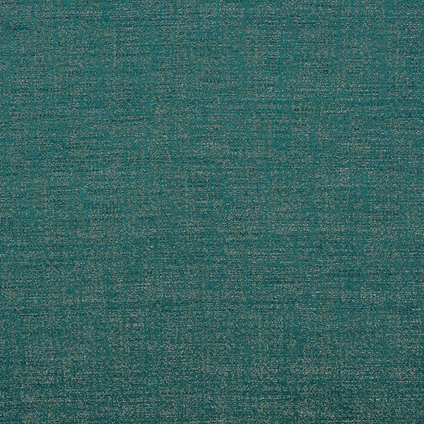 Close-up of a textured plain fabric in deep jade teal