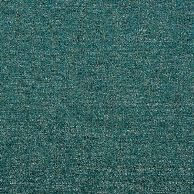 Close-up of a textured plain fabric in deep jade teal