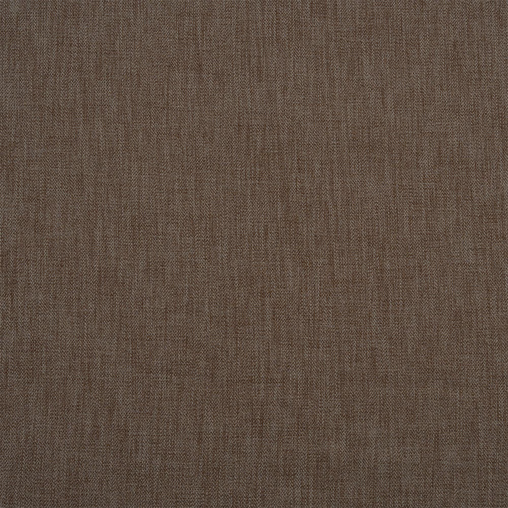 Close-up of earthy olive-brown woven fabric with fine textured chevron pattern