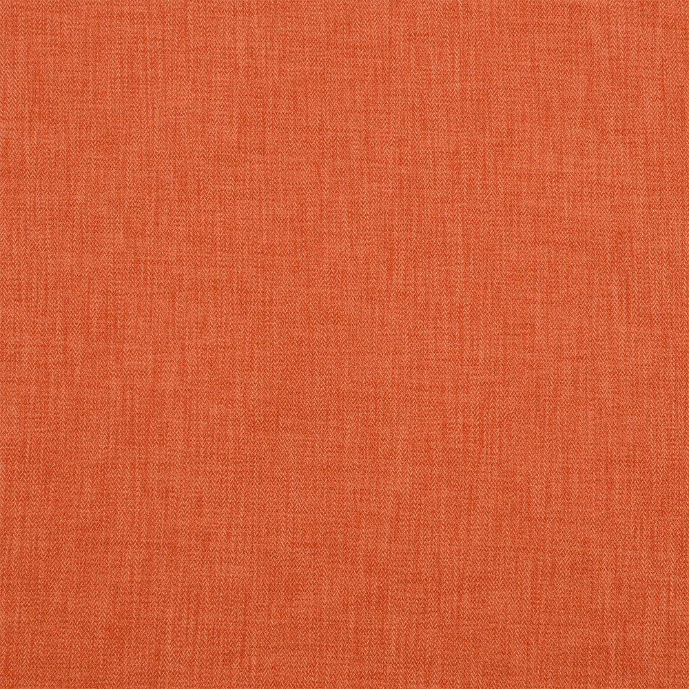 Paprika orange plain woven fabric with fine textured herringbone-like surface
