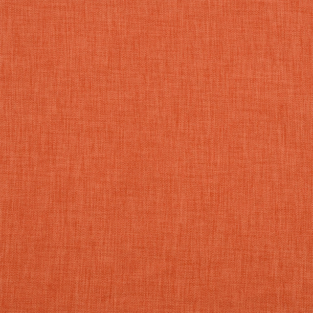 Paprika orange plain woven fabric with fine textured herringbone-like surface