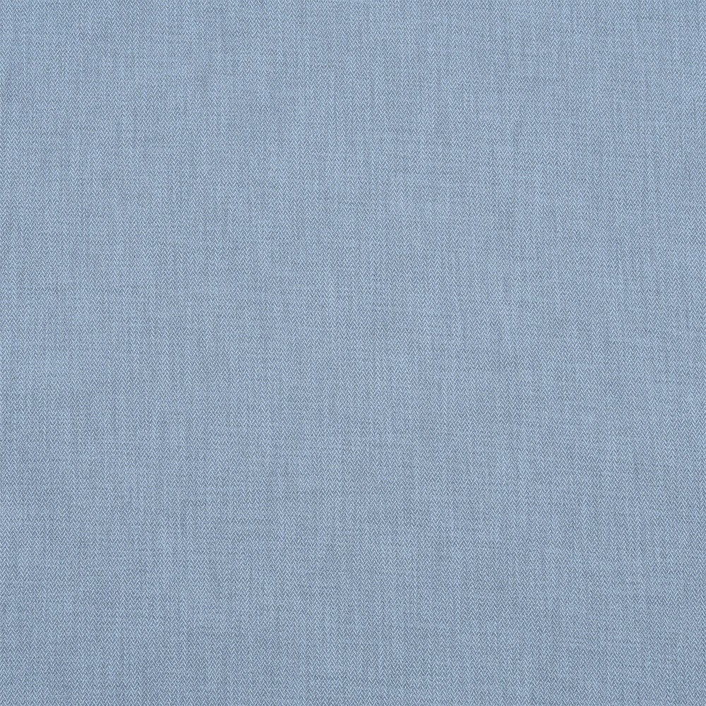 Pale powder blue woven fabric with fine herringbone texture