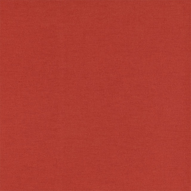 Solid chilli red plain fabric swatch with a soft woven texture