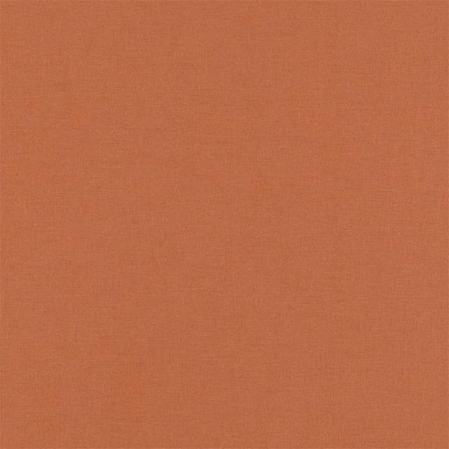 Plain cinnamon terracotta fabric with a fine natural weave