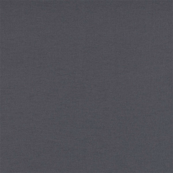 Deep charcoal grey plain woven fabric with a subtle textured finish