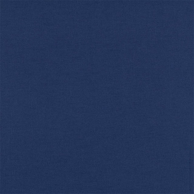 Deep indigo plain woven fabric with a subtle matte texture