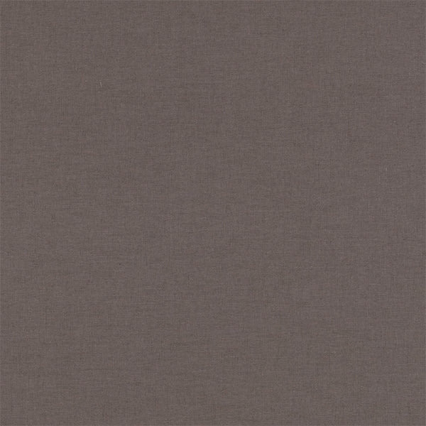 Plain taupe-brown woven fabric swatch with a softly textured natural finish