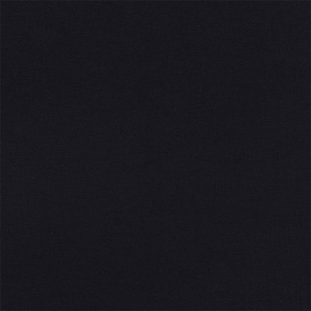 Deep black plain woven fabric swatch with a subtle matte texture
