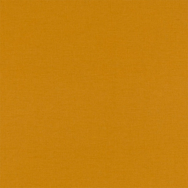 Plain ochre-gold fabric swatch with fine natural-textured weave