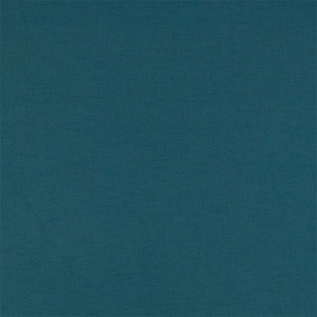 Deep teal plain woven fabric with a soft matte texture
