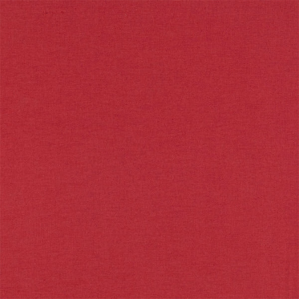 Plain paprika red woven fabric with a softly textured natural finish