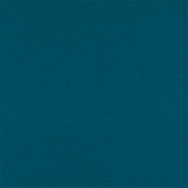 Plain deep peacock teal fabric with a subtle woven texture