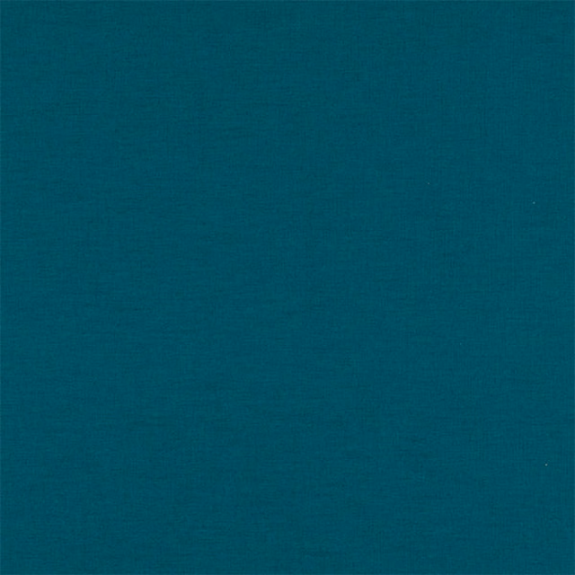 Plain deep peacock teal fabric with a subtle woven texture