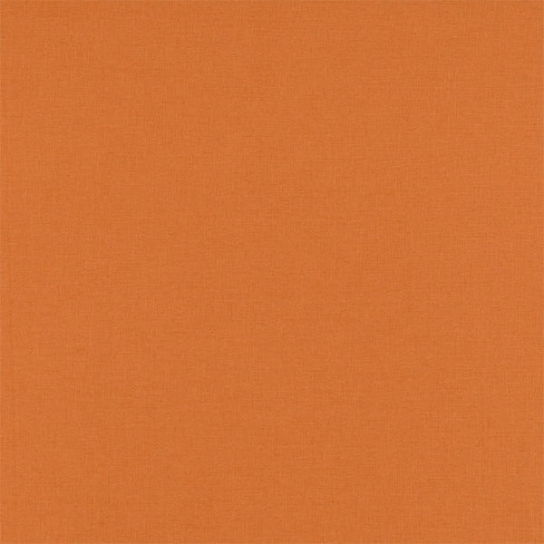 Plain warm burnt-orange fabric with a fine natural weave texture
