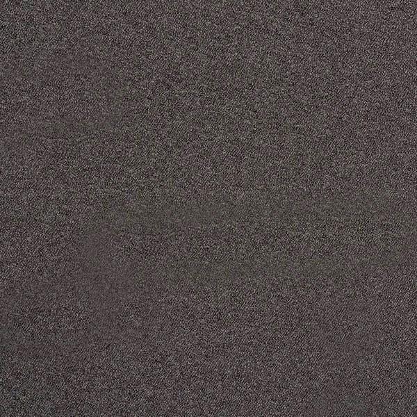 Close-up of dark charcoal bouclé fabric with a finely textured plain surface