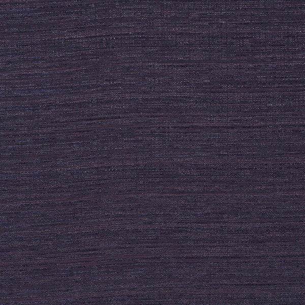Close-up of deep aubergine plain woven fabric with fine horizontal texture