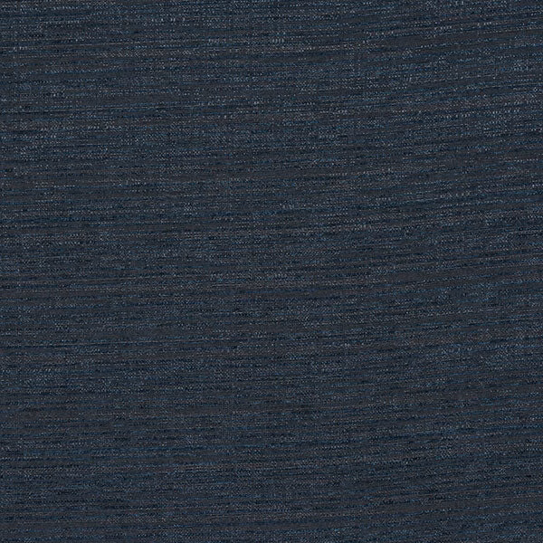 Close-up of dark charcoal blue-grey woven fabric with fine horizontal striations