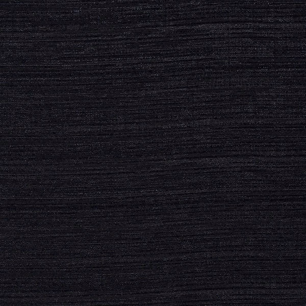 Dark charcoal-black plain woven fabric with subtle horizontal striations