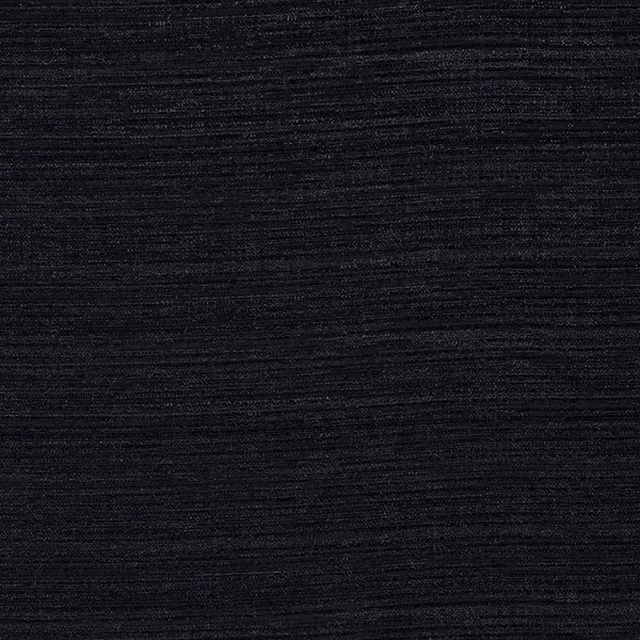 Dark charcoal-black plain woven fabric with subtle horizontal striations