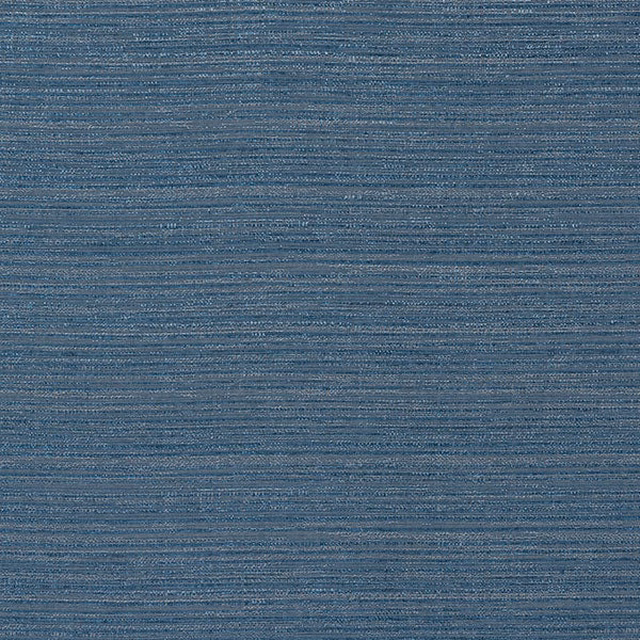 Muted denim-blue plain fabric with fine horizontal woven striations