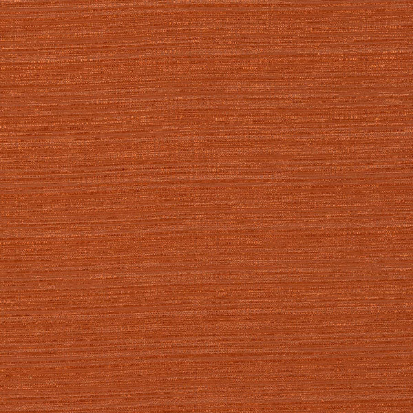 Close-up of paprika orange plain woven fabric with fine horizontal texture