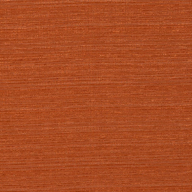 Close-up of paprika orange plain woven fabric with fine horizontal texture
