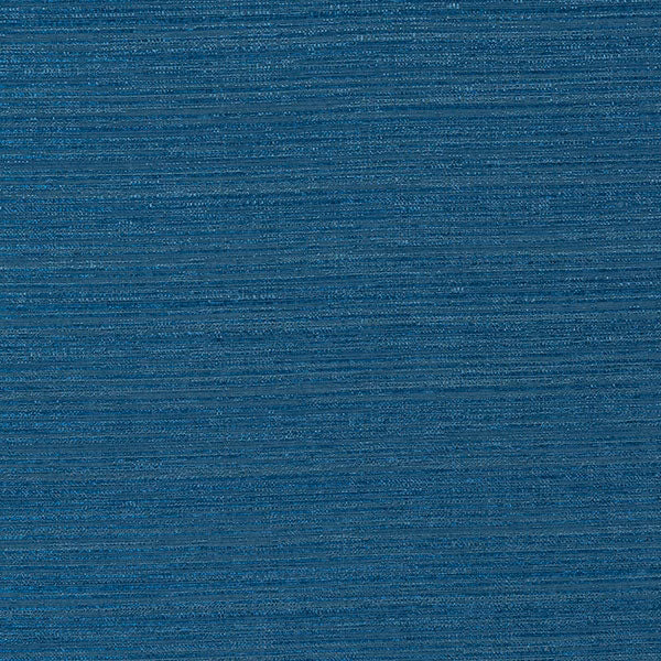 Deep teal plain weave fabric with fine horizontal striations