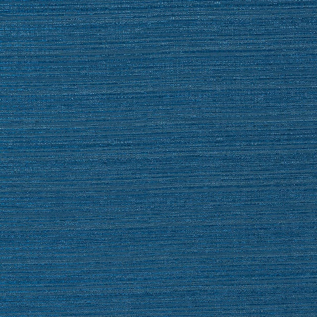 Deep teal plain weave fabric with fine horizontal striations