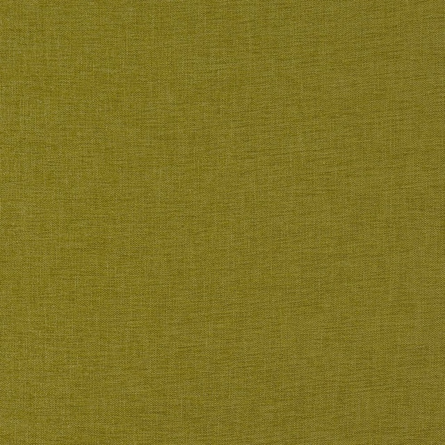 Close-up of plain apple green woven fabric with a fine textured surface