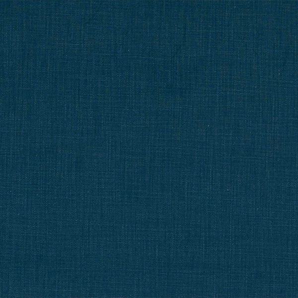 Deep petrol teal plain woven cotton fabric with subtle textured weave