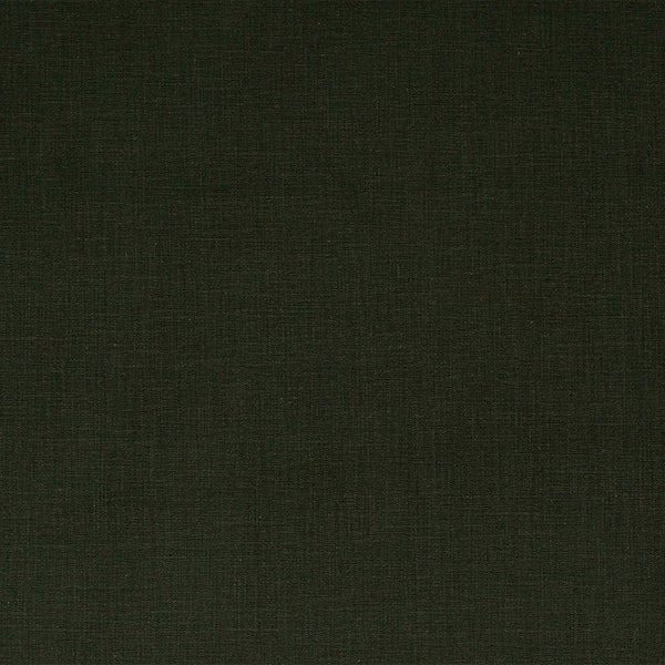 Deep forest green plain-woven cotton fabric swatch with subtle texture