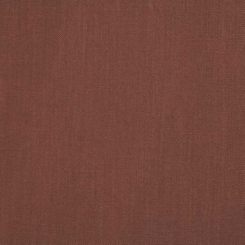 Close-up of a muted truffle red plain woven cotton fabric