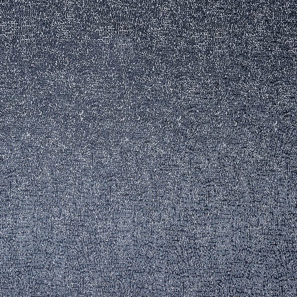 Close-up of textured cornflower blue woven fabric with a soft greyed finish