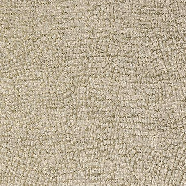 Close-up of a softly textured olive and stone woven fabric with small mottled pattern