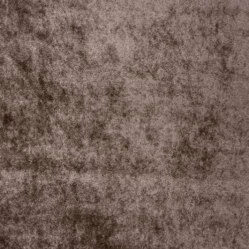 Warm taupe-brown velvet swatch with a softly mottled, plush pile