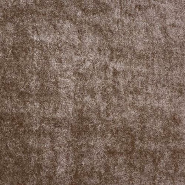 Close-up of warm mushroom brown velvet with a softly mottled sheen