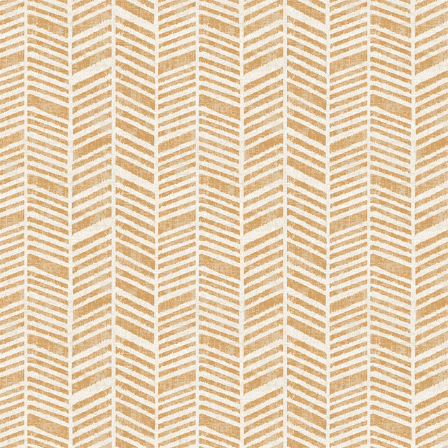 Ochre and cream chevron PVC fabric with a small repeating pattern