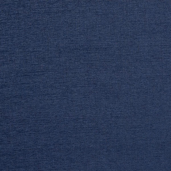 Close-up of deep indigo blue woven fabric with fine textured weave