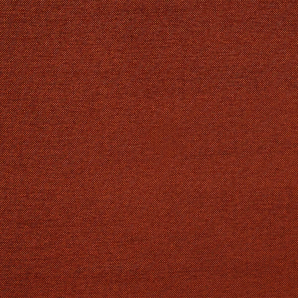 Close-up of deep terracotta plain weave fabric with fine texture