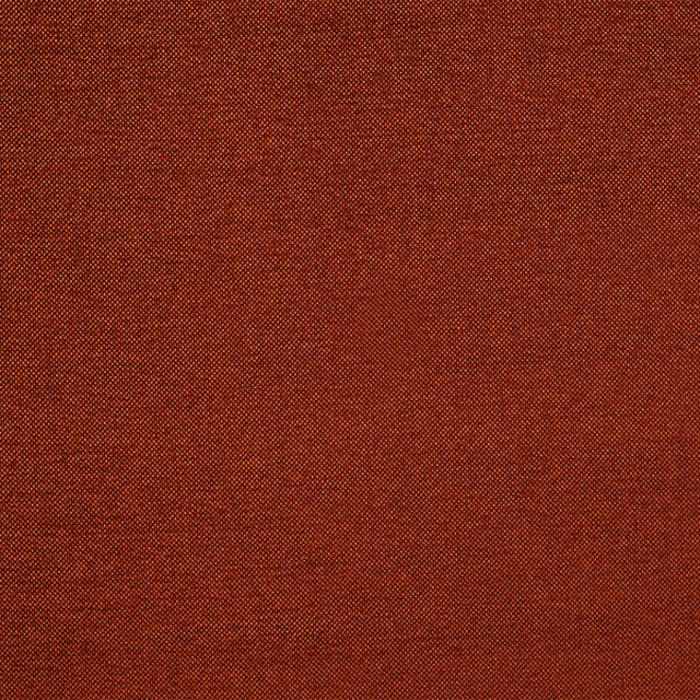Close-up of deep terracotta plain weave fabric with fine texture
